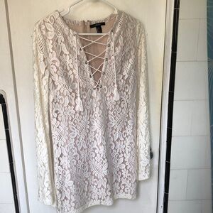 Forever 21 bohemian lace mini dress, size Small